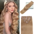 thumbnail image 1 of Extensiones de cabello humano real LORIEN con clip, 45 cm, 100 g, 1 of 6
