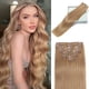 thumbnail image 1 of Extensiones de cabello humano real LORIEN con clip, 20 cm, 105 g, 1 of 6