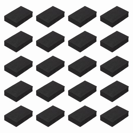 Single Sided Speaker Isolation Pads 60mmx40mmx20mm Square Black Non Slip EVA Acoustic Foam Pads Feet Anti-Vibration Base for Decks Speaker Subwoofer HiFi Sound System Pack of 32