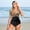 Black, variant on NMMUED Women Halter Neck One Piece Bathing Suits Tummy Control Swimsuit Deep V Printed Ruched Modest Full Coverage Swimwear Summer Vacation Cruise Poolside Wear Black XXL