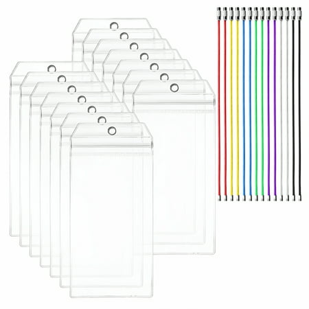 GASTROPOD 2026 New 14 Pack Plastic Cruise Luggage Tags,Reusable Cruise Luggage Tag Holder with 7 Different Colored Steel Loops,Clear Baggage Tag Identifiers for Suitcases Travel Ship Essentials