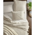 thumbnail image 1 of Oake Geo Stitch Cotton King Coverlet Grey 96" x 108" Geometric Stitched Design, 1 of 3