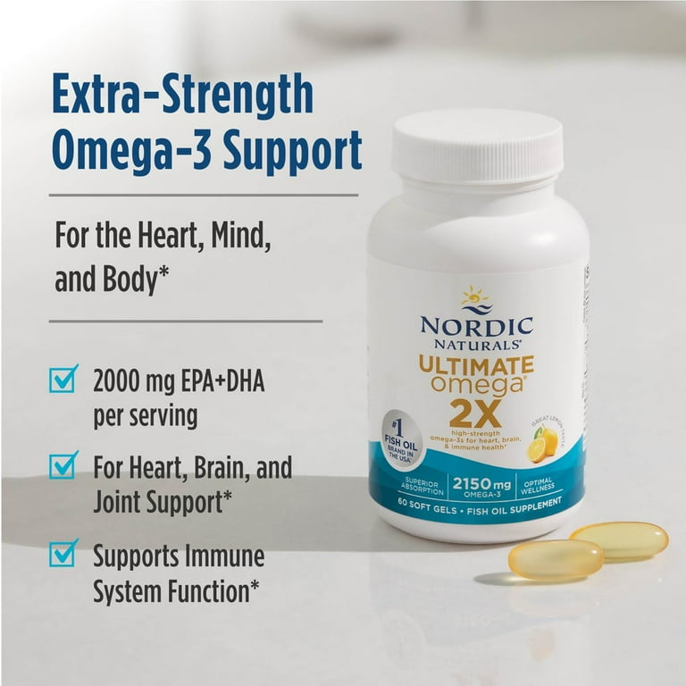 Nordic Naturals Ultimate Omega 2X, Ultra-Concentrated Softgels