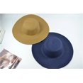 thumbnail image 3 of Sombrero de paja informal para adultos, gorros de Sol para exteriores, protección solar, visera, gorros de ala grande, 3 of 3
