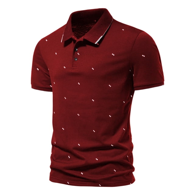 Gibobby Playera Polo Hombre Polo de manga corta con cierre para hombre estilo casual de punto(RD1,M)