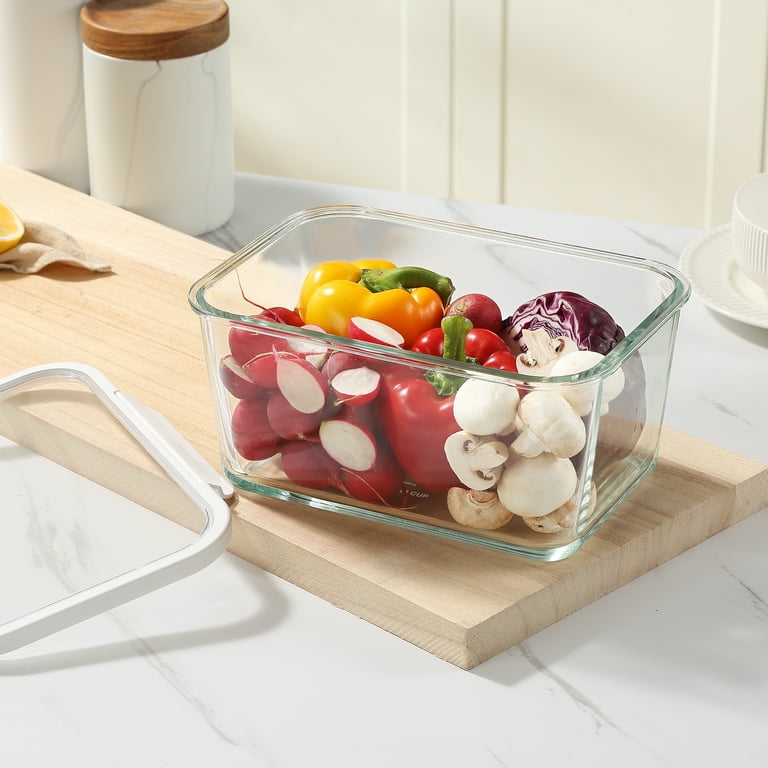 Better Homes & Gardens 14Cup Rectangle Glass Food Storage Container with Tritan Lid. Set of 1, 2 Pieces