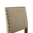 thumbnail image 3 of Benzara Sania Rustic Counter Height Chair In Ivory Linen, Set of 2, 3 of 5