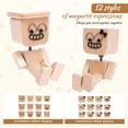 thumbnail image 4 of 2Pcs Shaking Wooden Man Figurine Little Wooden Statue That Sways Car Dashboard Figurines with Spring Legs with Rich Expression Accessories Decorations Doll Gifts, 4 of 16