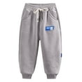 thumbnail image 6 of Ccpelsie Little/Big Girl's Casual Baggy Sweatpants Lightweight Straight Leg Athletic Pants with Pockets for Toddlers(Grey,3-4 Years), 6 of 6