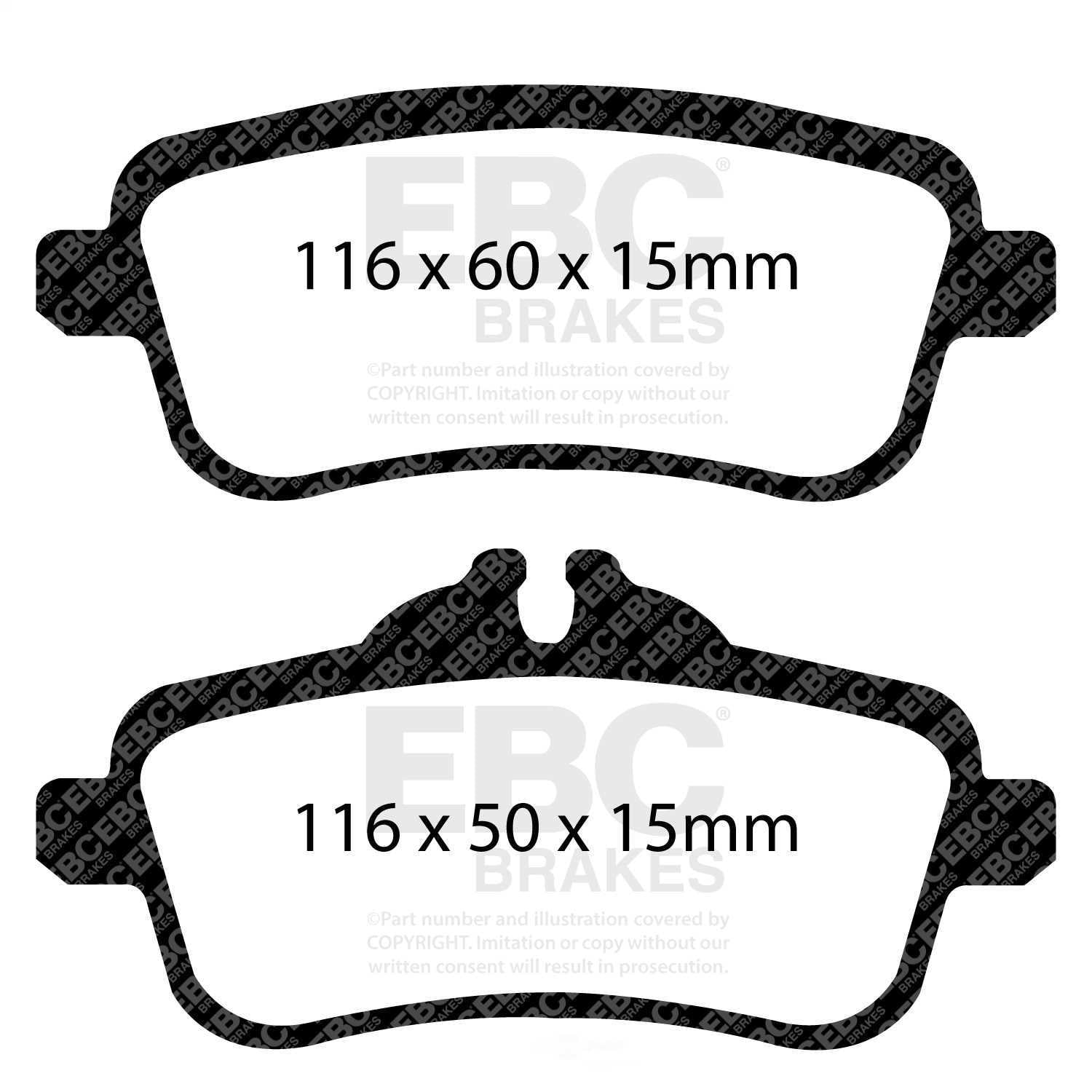 EBC Brakes Bluestuff NDX Trackday Brake Pad Set Fits select: 2012-2015 MERCEDES-BENZ ML, 2016-2019 MERCEDES-BENZ GLE COUPE