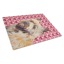 Carolines Treasures LH9140LCB Cairn Terrier Hearts Love and Valentines Day Portrait Glass Cutting Board Large 12H x 16W