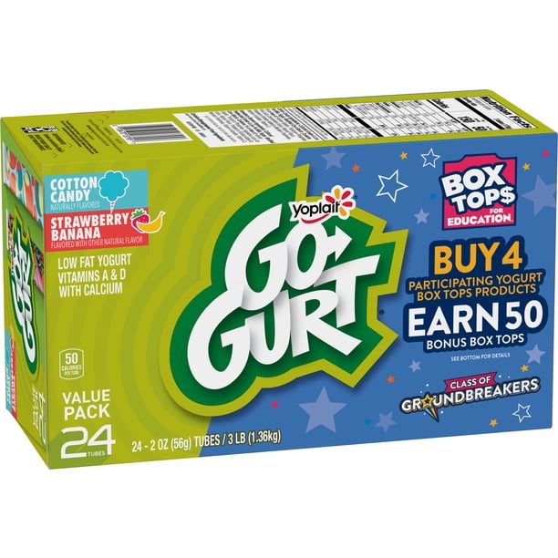 Yoplait Go Gurt Low Fat Yogurt Cotton Candy Strawberry Banana 48 Oz Walmart Com Yoplait Go Gurt Low Fat Yogurt Cotton Candy Strawberry Banana 48 Oz Walmart Com