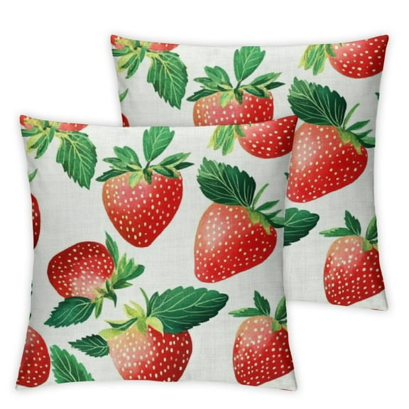 Strawberry Throw Pillow Covers Pillow Cover with Zipper Throw Pillow Cases Double Sided Plush Pillow Covers Decorative Throw Pillows Covers for Couch Living Room Bedroom