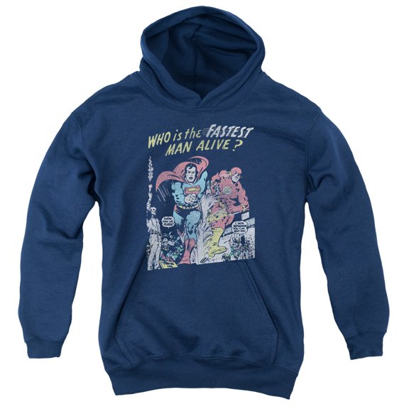 Jla - Fastest Man - Youth Hooded Sweatshirt - Large