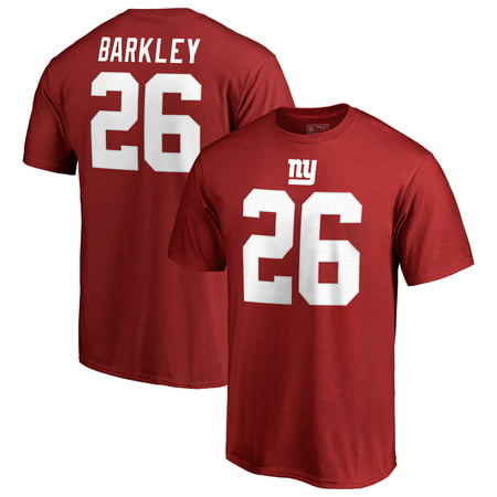 Saquon Barkley New York Giants NFL Pro Line by Fanatics Branded Player Authentic Stack Name & Number T-Shirt -