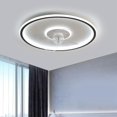 thumbnail image 1 of LED Ceiling Light with Fan, Round Ceiling Lamp, 19.6 Inch 3000K-6000K Dimmable 6 Speeds Modern Ceiling Fan Light with Remote for Bedroom Kitchen Living Room, 1 of 7