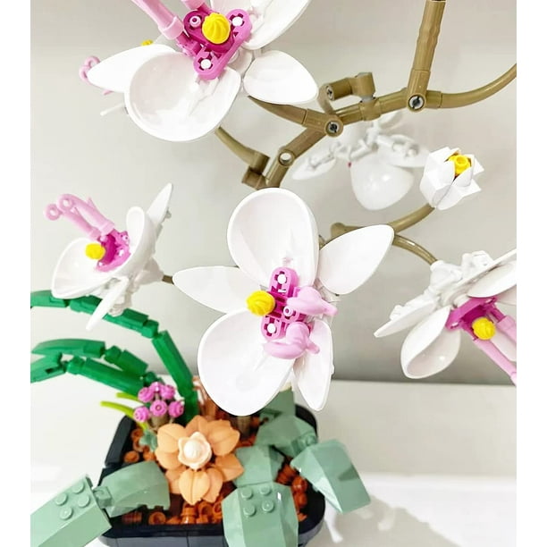 Ensemble de construction d'orchidées Compatible avec Lego Adultes Fleurs  blocs de construction Fleurs artificielles Décoration intérieure Jouets  Ensemble de construction pour filles 8+ Bricolage