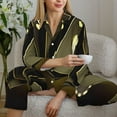 thumbnail image 6 of Rateoe Casino Cards 1 Pattern Womens Pajamas Set Long Sleeve Sleepwear Button Down Nightwear Soft Cotton Pj Lounge Sets-, 6 of 7