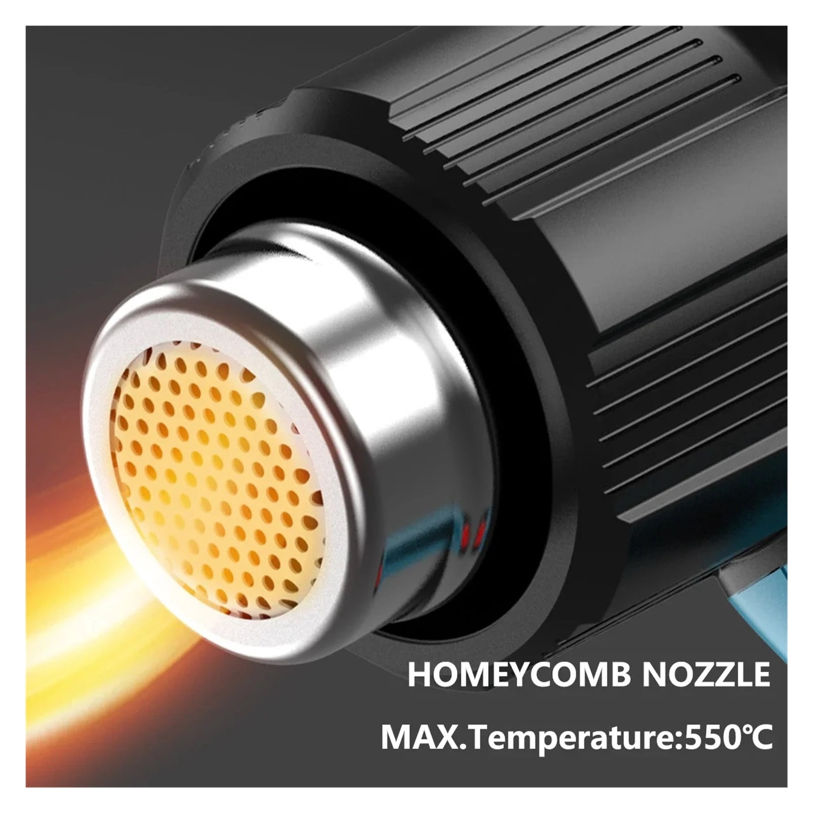18V Heat Gun Shrink Wrapping Tool Hot Air Gun Air Dryer Soldering Thermal Blower with LED display, Tool only, No battery ,Variable Temperature