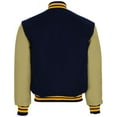 thumbnail image 2 of Holloway Sportswear 2XL Varsity Jacket Dark Navy/Cream/Light Gold 224183, 2 of 4