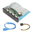 thumbnail image 2 of Hub USB 3.1 de panel frontal de 3,25 pulgadas, 10 Gbps, 4 puertos de bajada y 1 puerto de enlace ascendente, concentrador de acoplamiento de panel frontal para computadora de escritorio para oficina, 2 of 12