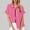 Pink, variant on Ladies Shirts Summer Tennis Top for Women Versatile Women Summer Shirt with Zip Front Solid Tennis Tops for Everyday Casual Wear Pink S