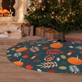 thumbnail image 6 of KLL 30" Christmas Tree Skirt Autumn with Pumpkins Xmas Tree Skirts Mat for New Year Xmas Holiday Party Indoor Outdoor Home Decoration, 6 of 7
