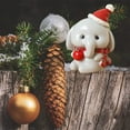 thumbnail image 5 of Regalo navideño de resina, decoraciones navideñas para mesa de invierno en interiores y exhibición o alféizar de ventana, 5 of 5
