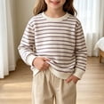 thumbnail image 3 of fatyb Sweatshirt for Toddler Cotton Striped Long Sleeve Boys Girls Crewneck Tops Kids Fashion Clothes, 3 of 6