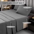 thumbnail image 2 of Ultra Soft Sheets-16 Deep Pocket- 1800 Thread Count Percale Egyptian Microfiber Bed Sheets Wrinkle, Fade and Stain Resistant King Size Grey 4 Pieces, 2 of 4