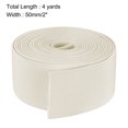 thumbnail image 2 of Twill Elastic Band Double Side 2" Flat 4 Yard 1 Roll Flat Elastic Ribbon Cord Cream White for Sewing, Waistband, 2 of 6