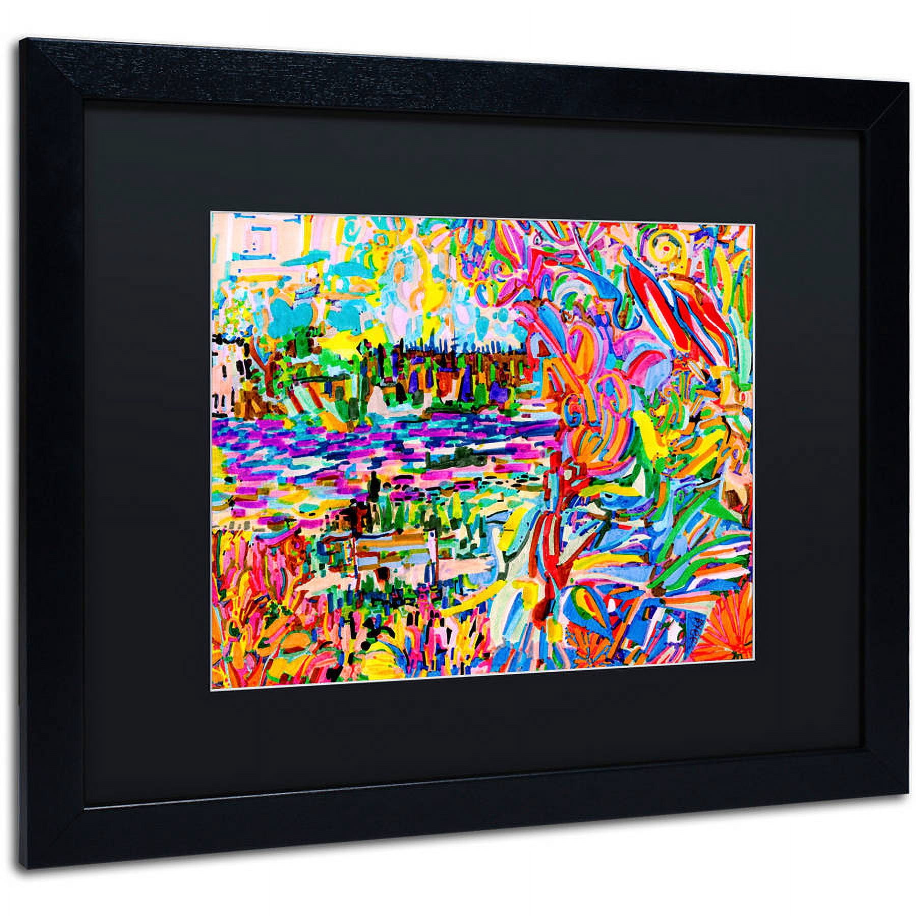 Trademark Fine Art "A Bouquet For Kitsilano" Canvas Art by Josh Byer, Black Matte, Black Frame