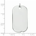 thumbnail image 2 of Sterling Silver Rh-Plt Engraveable Dog Tag Polished Front/Back Disc Charm (38 X 19) Made In United States qm443/35p, 2 of 2