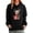 Black, variant on Womens Hoodies Beige Women's Christmas Print Hoodie Soft Warm Holiday Top Womens Sweatshirt L