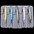 thumbnail image 3 of 5pcs Metal Jig Fishing Lures Set - Lead Pencil Lure Bait Kit for Muskellunge, Catfish, Trout, Flathead, Whiting, Snapper, Redfin - Slow Sinking Simulation Fish Jigs with Tackle Box, 3 of 9