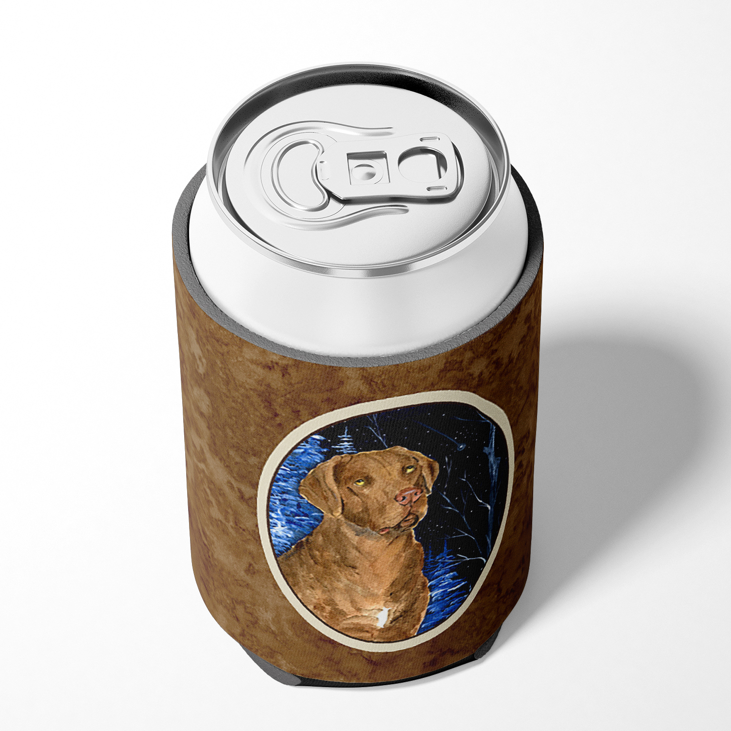 Carolines Treasures SS8384CC Starry Night Chesapeake Bay Retriever Can or Bottle Hugger Can Hugger multicolor