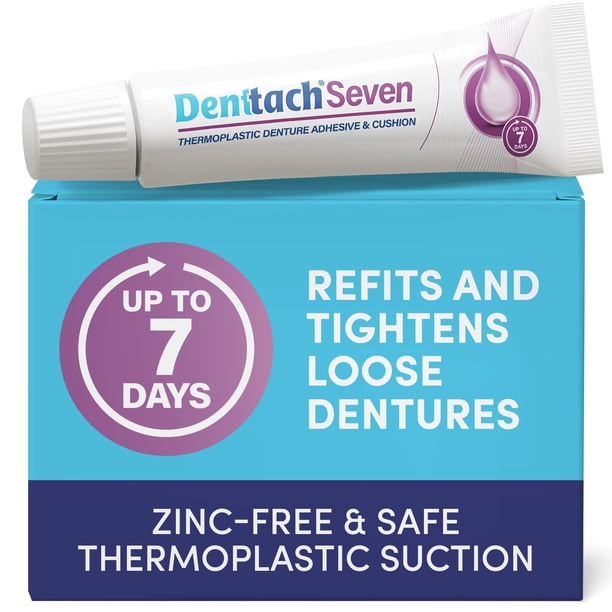 Adhesivo para dentaduras DENTTACH Seven termoplástico con fijación de 7 días