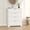 White, variant on Treocho 4 Drawer Dresser, 36.6" Tall Wooden Chest of Drawers for Bedroom, Modern Fluted Design with Gold Metal Handles, White