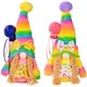 thumbnail image 1 of Muñecos hechos a mano sin cara, adornos para árbol de Navidad de arcoíris, regalo ornamental colgante bonito para fiestas navideñas, 2 uds., 1 of 5