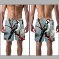 thumbnail image 3 of luoweisi Men's Beach Shorts Quick Dry Swim Trunks with Mesh Lining Woodpecker 2XL, 3 of 5