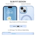 thumbnail image 5 of GAOBAO Magnetic for iPhone 15 Case, Compatible with MagSafe, Drop Protection, 6.1" Metal Camera Frame Translucent Slim Protective Cover for Women Girls, Blue, 5 of 10