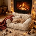 thumbnail image 5 of Pet Bed Washable Cushion, Cozy Elevated Sofa for Cats Small Dogs, Soft Cotton Cover Removable, Non Slip Base Indoor Living Room Bedroom Balcony Use, 5 of 6