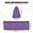 thumbnail image 4 of Naloa Lavender Flowers Print Leather Pencil Case - Portable Big Capacity Pencil Pouch Organizer Bag Stationery Bag for Work & Office Pencil Pen Case, 4 of 5