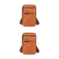 thumbnail image 4 of Transemion Stylish And Waist Packs Premium Leather Bag For Men Soft To Touch yellowish-brown 2Set, 4 of 6