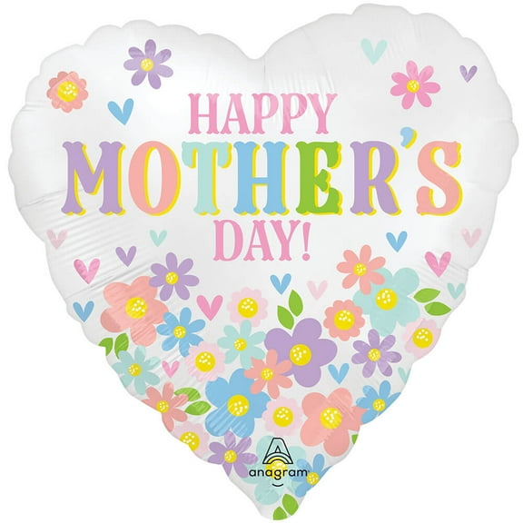 18 inch Happy Mother's Day Daisy Chain Anagram Foil Mylar Balloon - Party Supplies Decorations