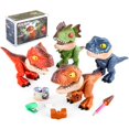 thumbnail image 4 of Amyove 5-in-1 Cartoon Dinosaur Stationery Set Pencil Sharpener Eraser Ruler Pencil Student Supplies, 4 of 8
