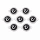 thumbnail image 1 of Alloy Enamel Links Connectors with Crystal Rhinestones Flat Round with Letter Silver Color Plated Letter.U 22x16x2mm Hole: 1.8mm, 1 of 3