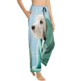 thumbnail image 2 of Daiia Dog Wrapped in Towel Women's Sleep Pant with Pockets and Drawstring,Pajama Pants-Small, 2 of 9
