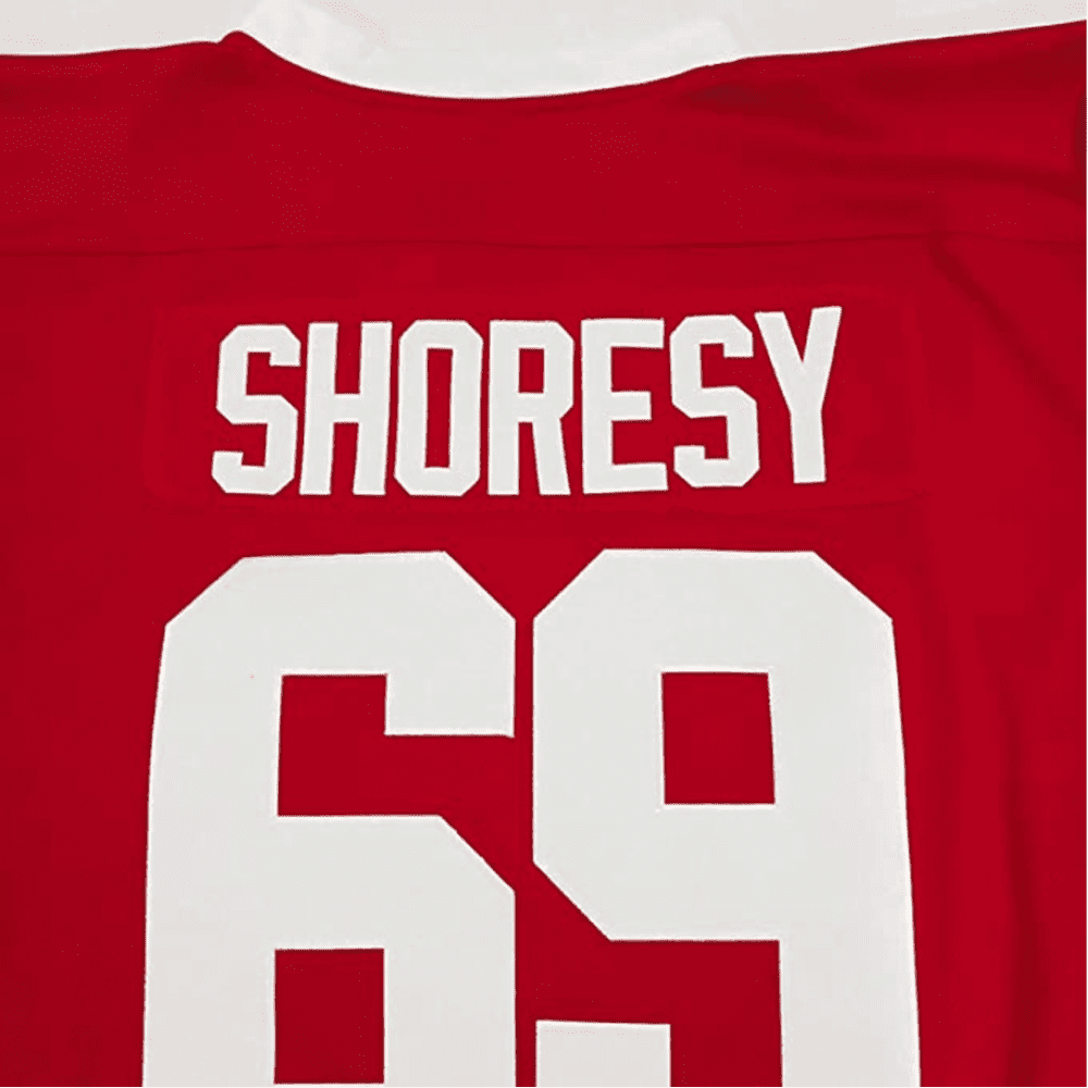 Your Team Shoresy 69 Men's Movie Ice Hockey Jersey Summer Christmas Shirt M, Size: Medium, Red