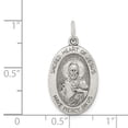 thumbnail image 2 of Beautiful Sterling Silver Antiqued Sacred Heart of Jesus Medal, 2 of 2